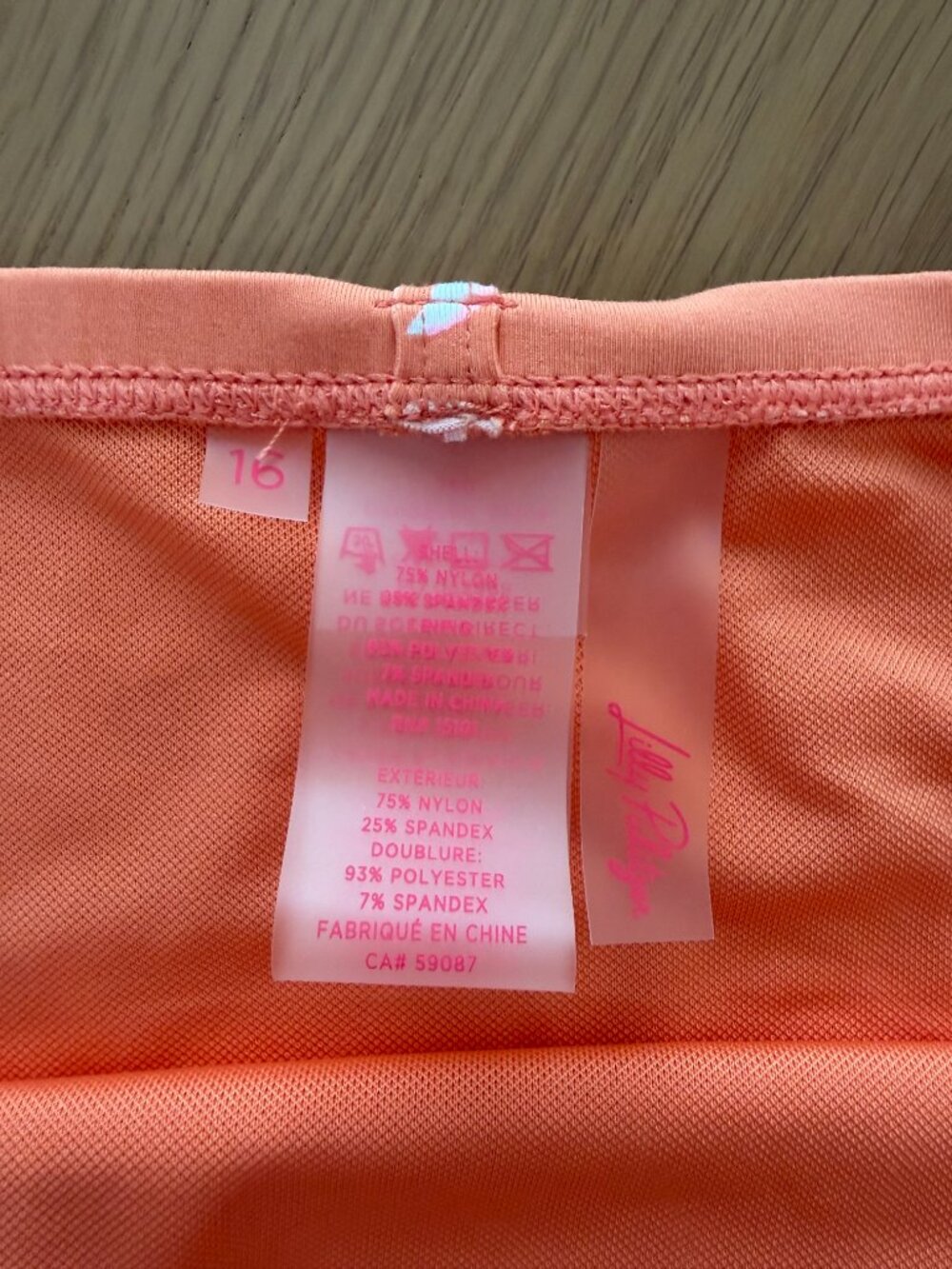 Lilly Pulitzer Meechi & Ashwin Bikini Set Papaya Breezy Palm Size 16 - Picture 5 of 7